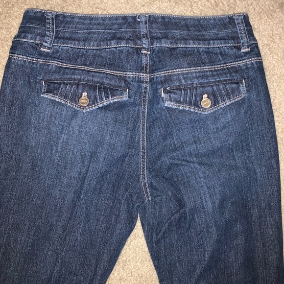 White House Black Market Trouser Leg Blue Jeans - Picture 6 of 9